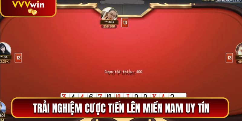 Trải nghiệm cược tiến lên miền Nam uy tín tại VVVwin